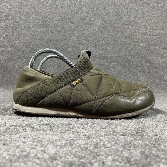 Teva | Shoes | Teva Reember Slippers Green Quilted Slip On  display picture 3